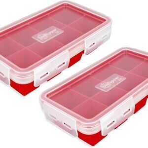 two (2) IceTopper XL Ice Cube Tray with Attached Lids - 8 Large Cubes per Tray